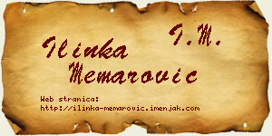 Ilinka Memarović vizit kartica